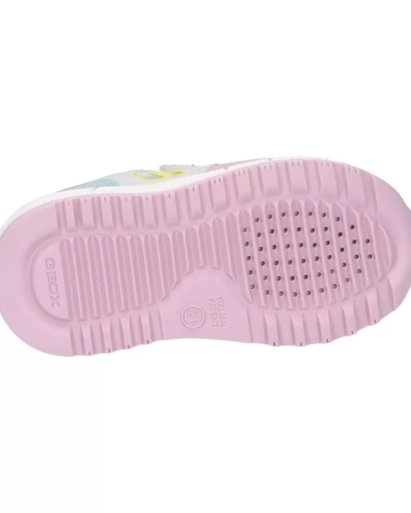 Girl GEOX Sports Shoes-Girl Trainers B023Za 02214 B Alben Girl C0674 White-Rose