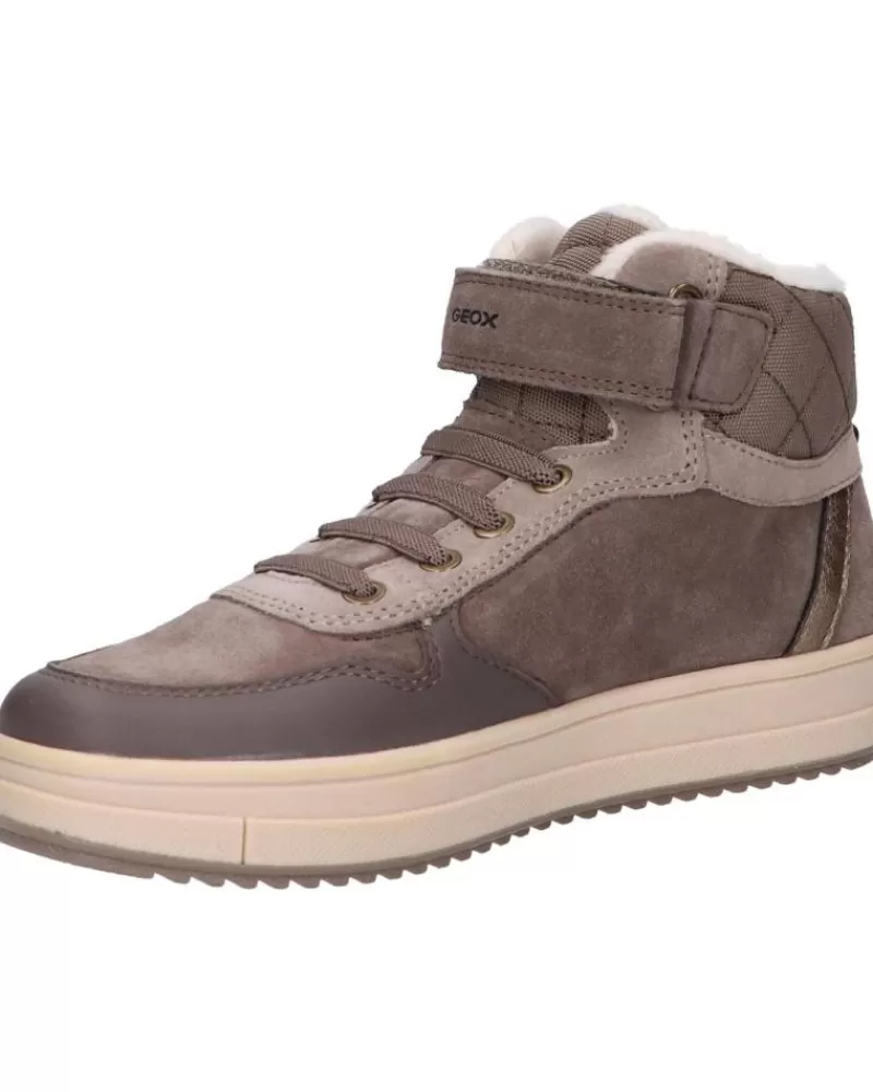 Girl GEOX Trainers-Girl Trainers J04Cvb 022Fu J Rebecca Girl Wpf C9006 Smoke Grey