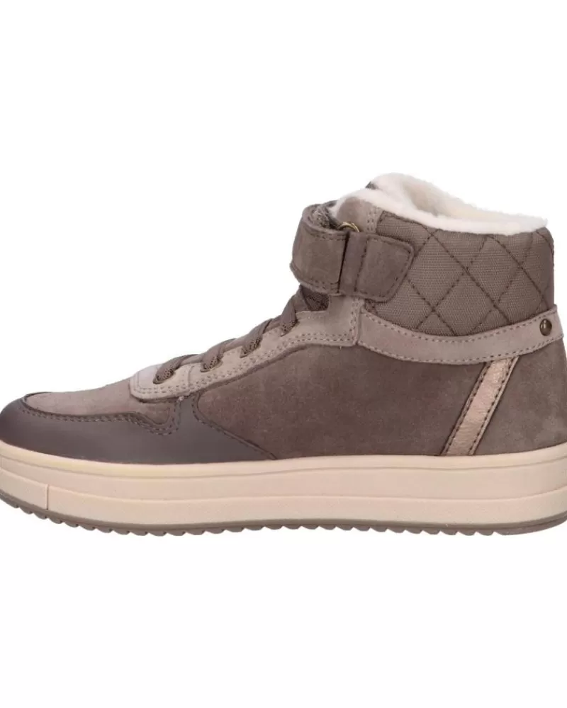 Girl GEOX Trainers-Girl Trainers J04Cvb 022Fu J Rebecca Girl Wpf C9006 Smoke Grey