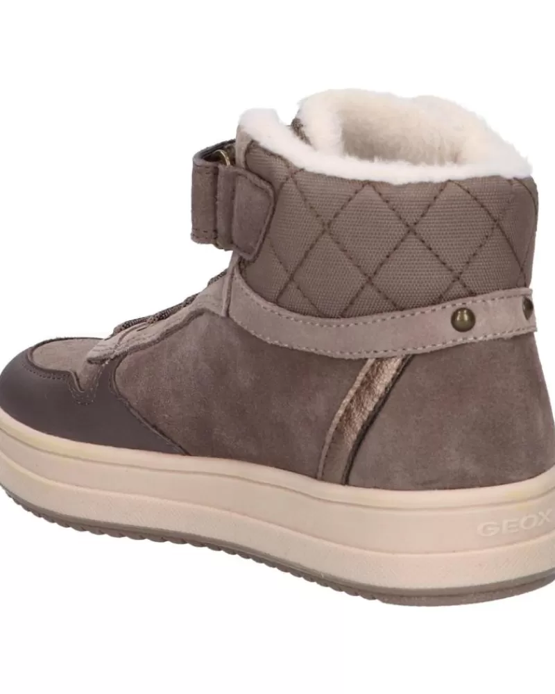 Girl GEOX Trainers-Girl Trainers J04Cvb 022Fu J Rebecca Girl Wpf C9006 Smoke Grey