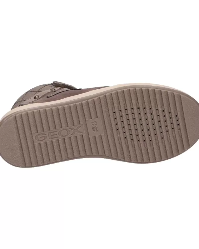 Girl GEOX Trainers-Girl Trainers J04Cvb 022Fu J Rebecca Girl Wpf C9006 Smoke Grey