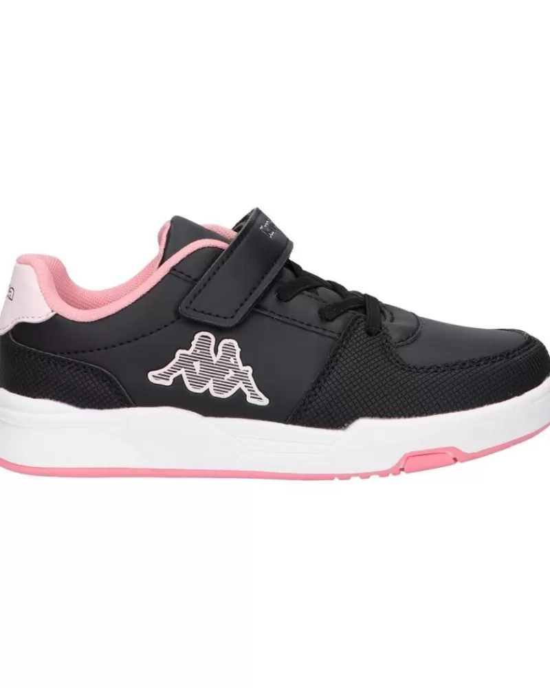 Girl KAPPA Sports Shoes-Girl Trainers 361N14W Oscar Kid Ev A1U Black-Pink