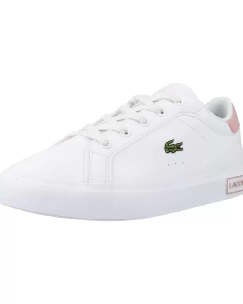 Girl LACOSTE Sports Shoes-Girl Trainers Powercourt 0721 1 Suc Blanco