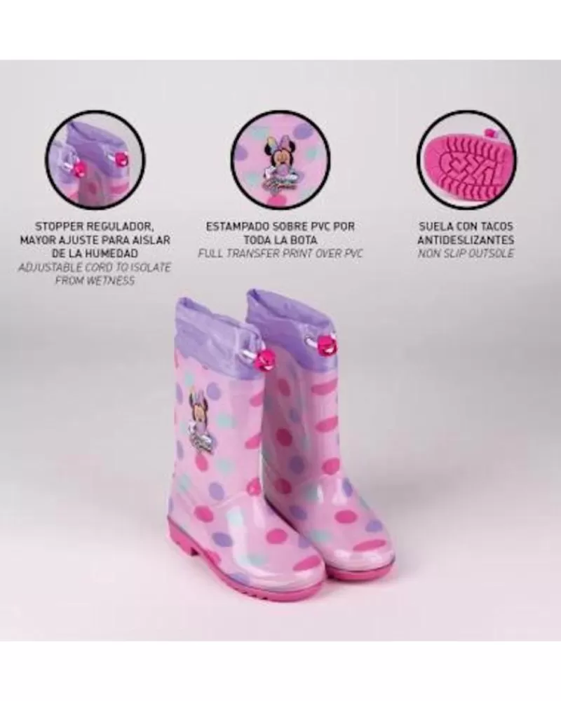 Girl OTRAS MARCAS Wellington Boots-Girl Wellington Boots Bota De Agua Minnie Rosa