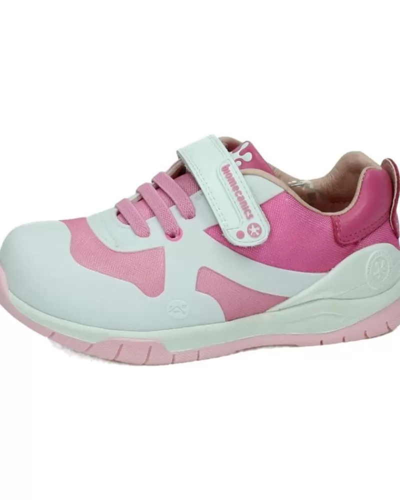 Girl BIOMECANICS Sports Shoes-Girl Zapatillas Deporte 222222-B Blanco-Fuxia