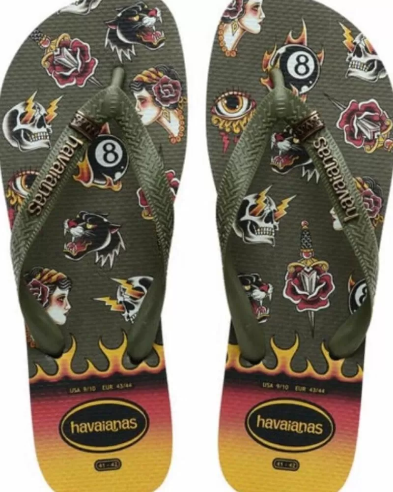Man HAVAIANAS Man And Boy Flip Flops Esclava 1293 Black-Moss