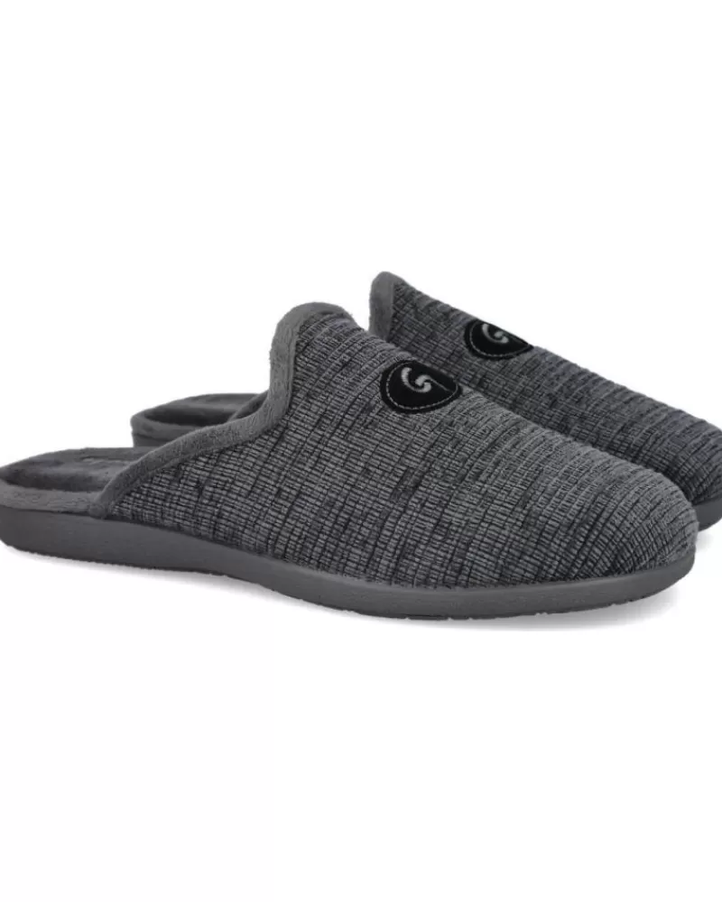 Boy GARZON House Slipers-Man And Boy House Slipers 6001-466 Zapatillas De Casa Homb Gris