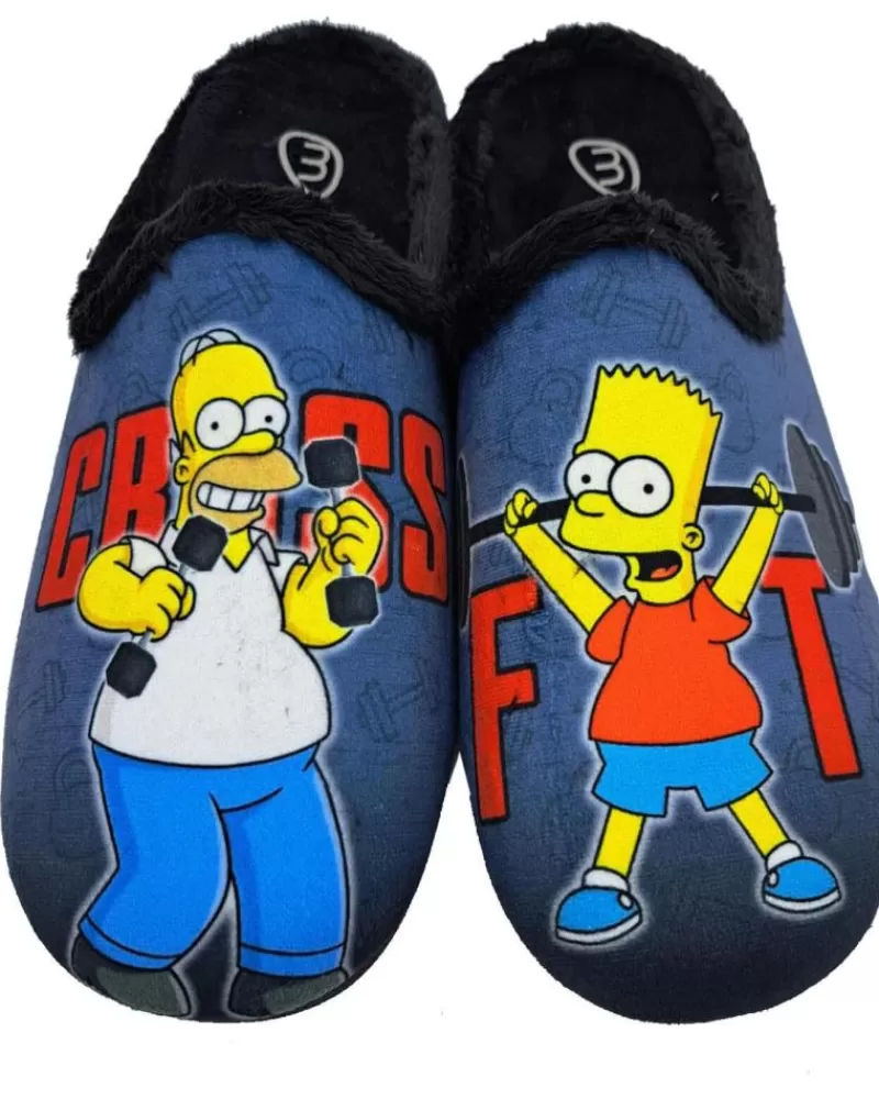Boy OTRAS MARCAS House Slipers-Man And Boy House Slipers Zueco Casa Simpson Negro