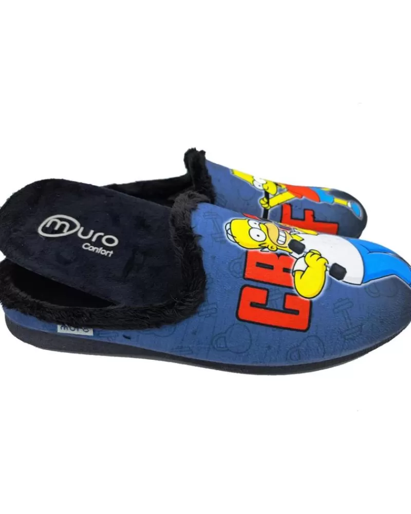 Boy OTRAS MARCAS House Slipers-Man And Boy House Slipers Zueco Casa Simpson Negro