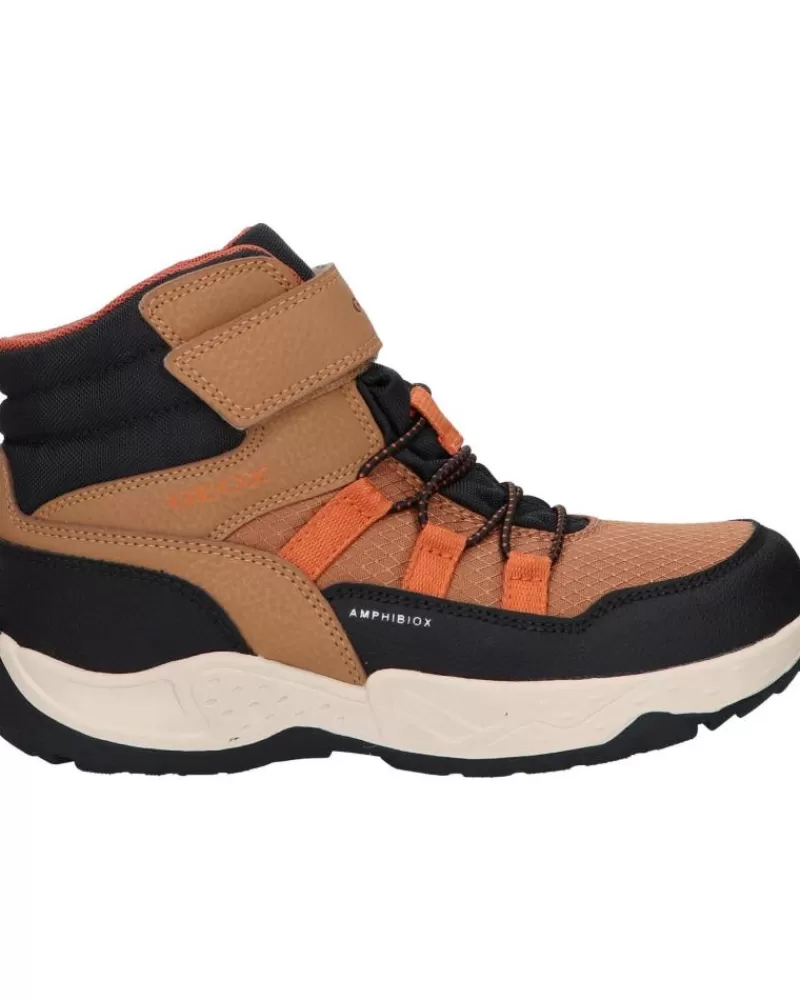 Boy GEOX Mid Boots-Man And Boy Mid Boots J26Fsc 0Fuce J Sentiero Boy B Abx C6241 Lt Brown-Orange