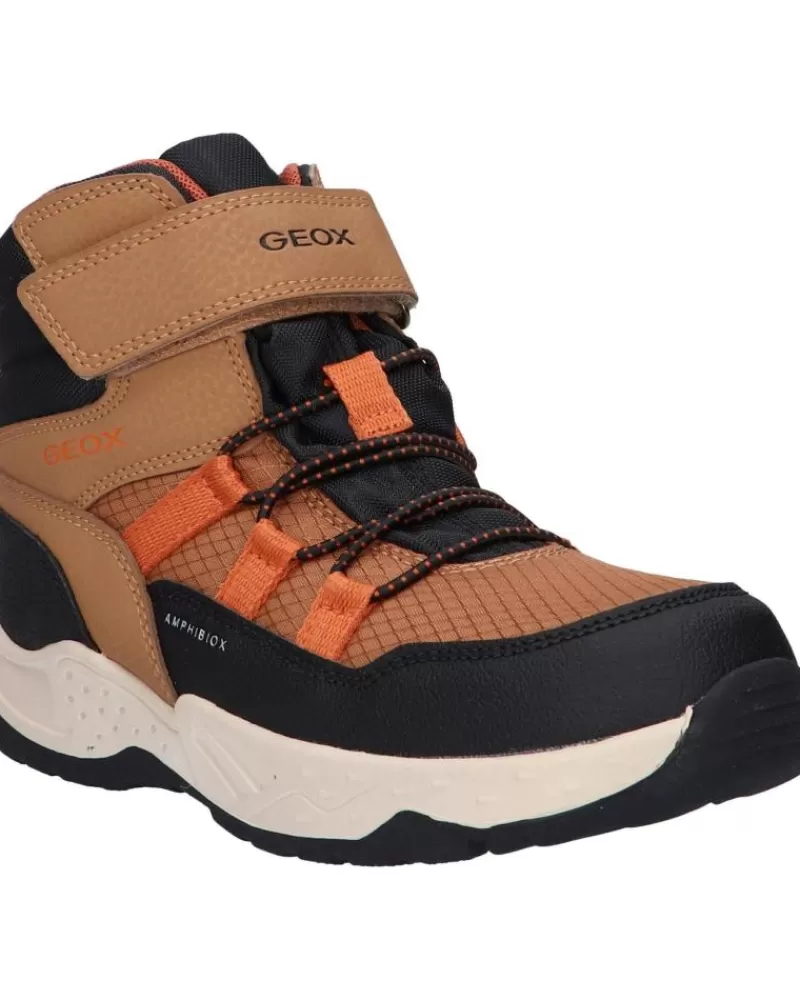Boy GEOX Mid Boots-Man And Boy Mid Boots J26Fsc 0Fuce J Sentiero Boy B Abx C6241 Lt Brown-Orange