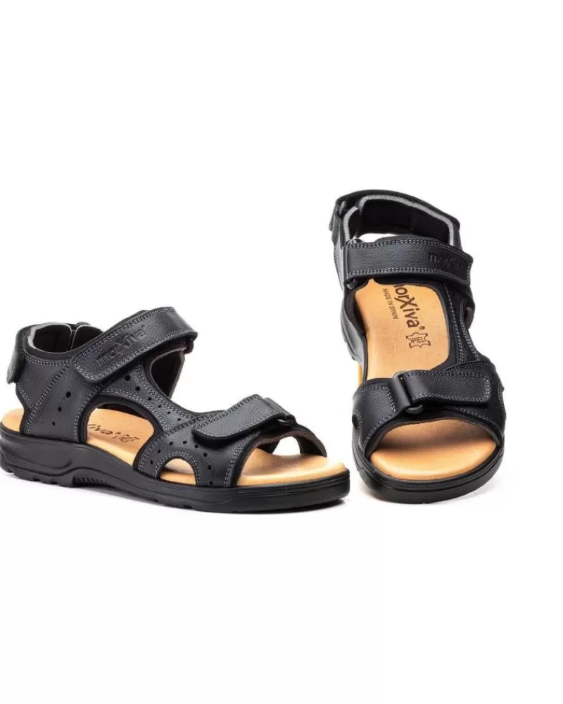 Man LA VIDA ROSA Man And Boy Sandals Sandalia Plana Negro