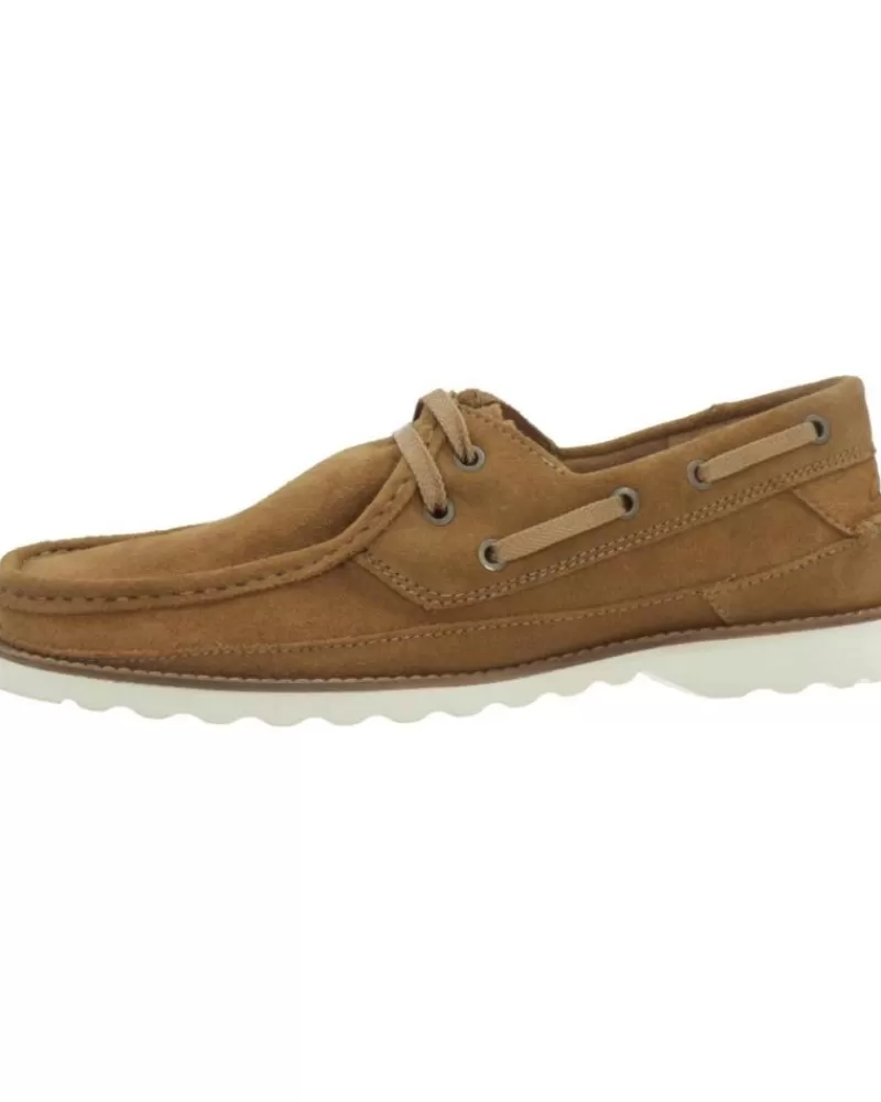 Man CLARKS Man Boat Shoes Durleigh Sail Marron