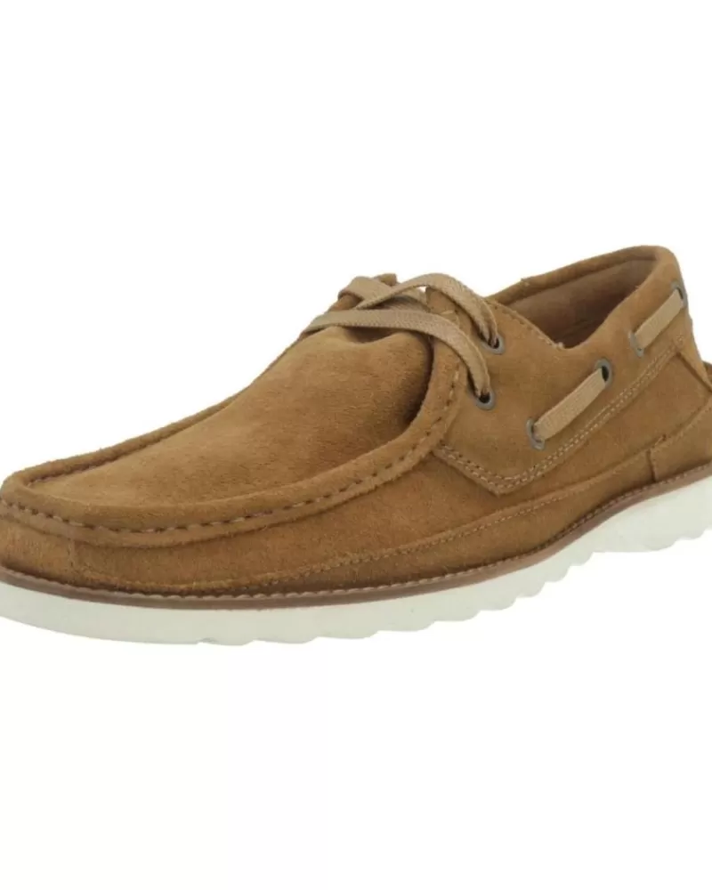 Man CLARKS Man Boat Shoes Durleigh Sail Marron