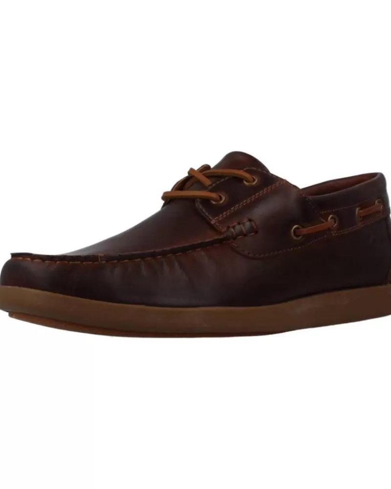 Man CLARKS Man Boat Shoes Ferius Coast Marron