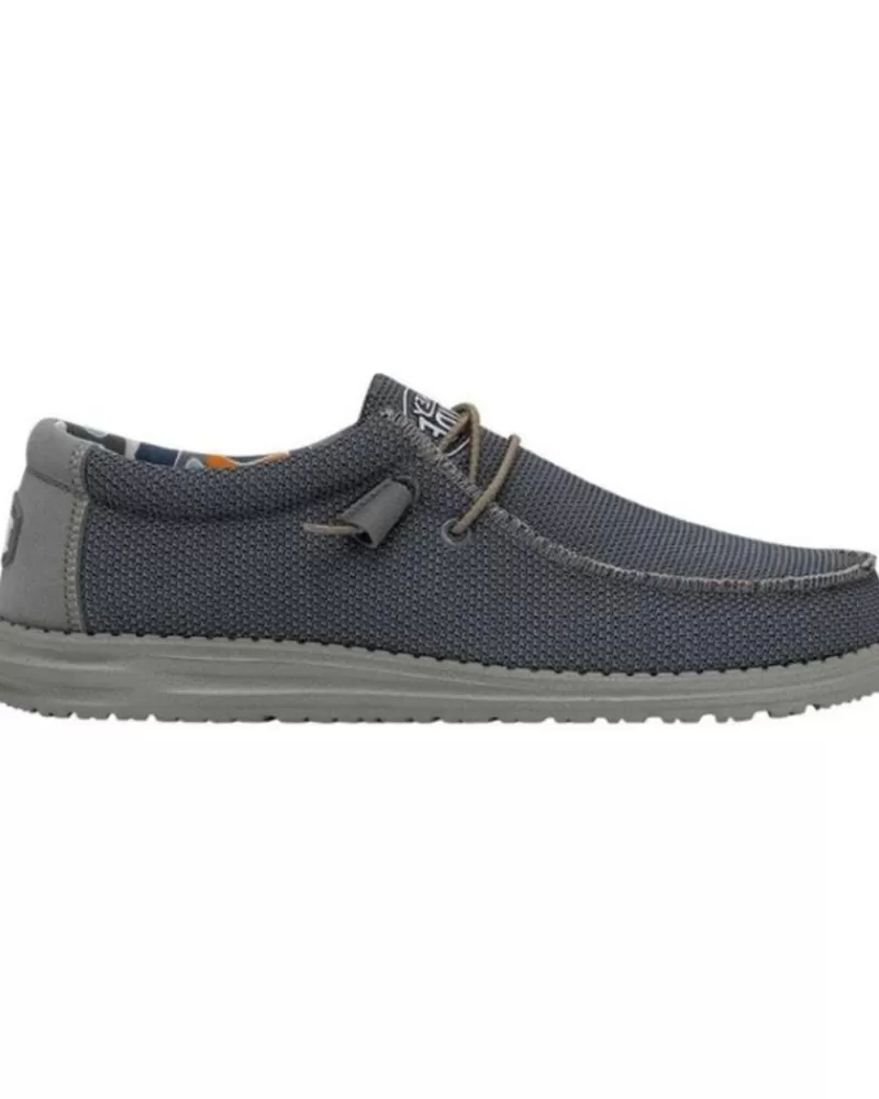 Man HEY DUDE Man Boat Shoes Wally Sox Triple Needle - Blue Shadow Jeans