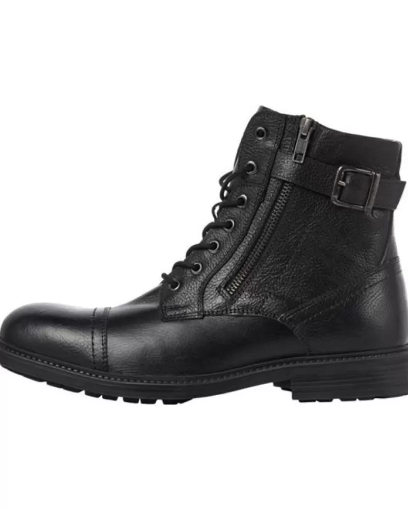 Man JACK AND JONES Man Boots Botn Piel Jack Jones Negro