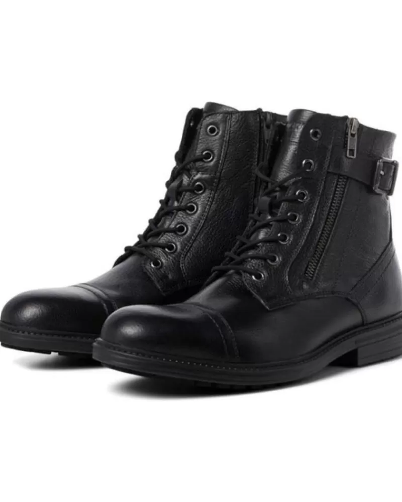 Man JACK AND JONES Man Boots Botn Piel Jack Jones Negro