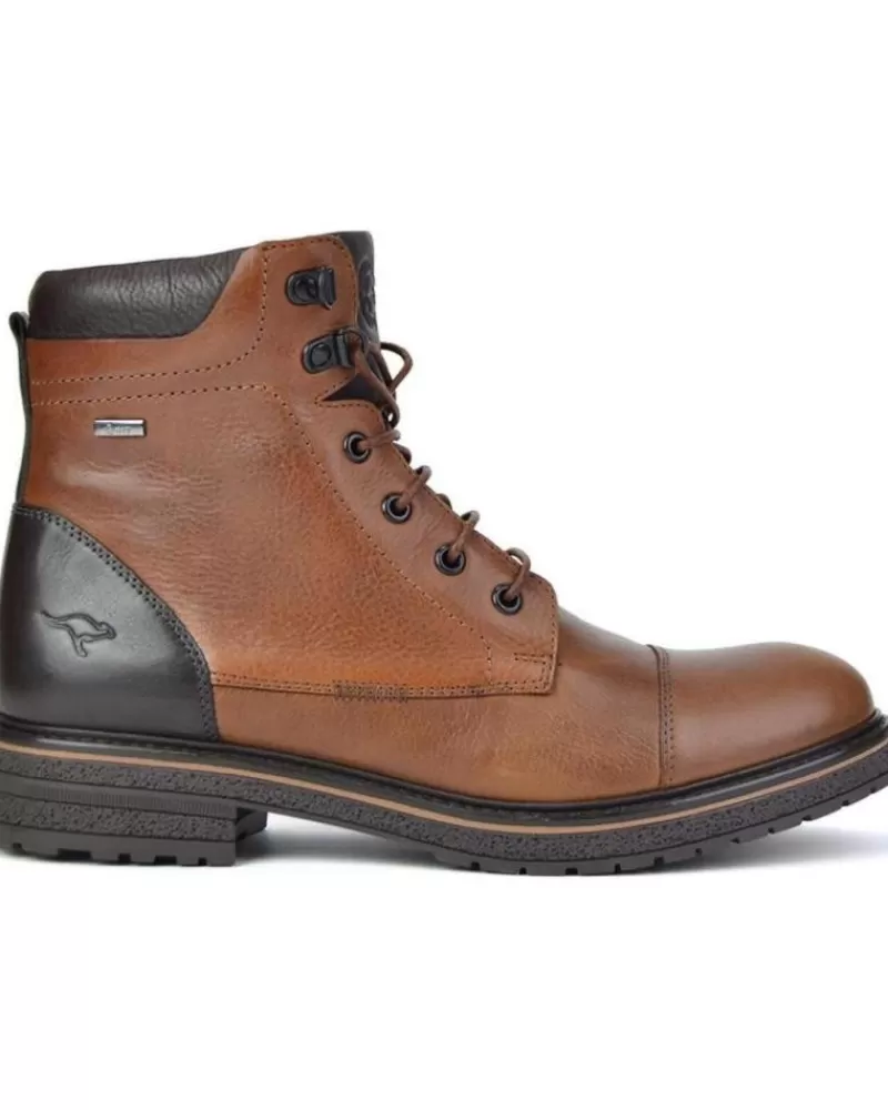 Man KANGAROOS Man Boots Botin Caballero Piel Cuero-Marronpiel Cuero-Marron