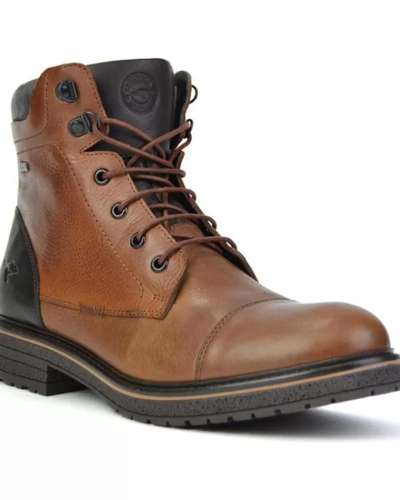 Man KANGAROOS Man Boots Botin Caballero Piel Cuero-Marronpiel Cuero-Marron