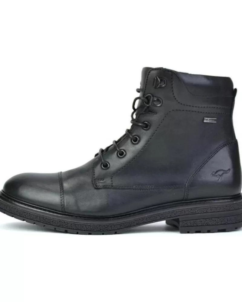 Man KANGAROOS Man Boots Botin Caballero Piel Negropiel Negro