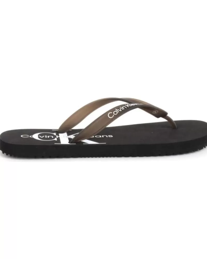 Man CALVIN KLEIN Man Flip Flops Chanclas Jeans Beach Sandal Black