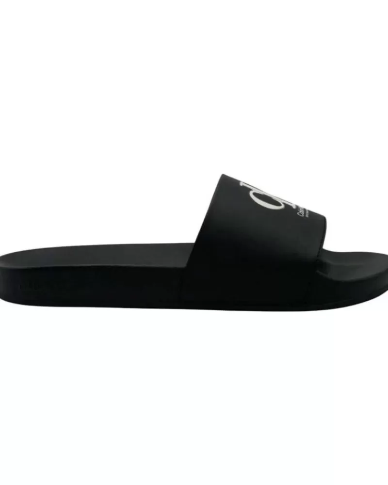 Man CALVIN KLEIN Man Flip Flops Chanclas Jeans Slide Oversi Black