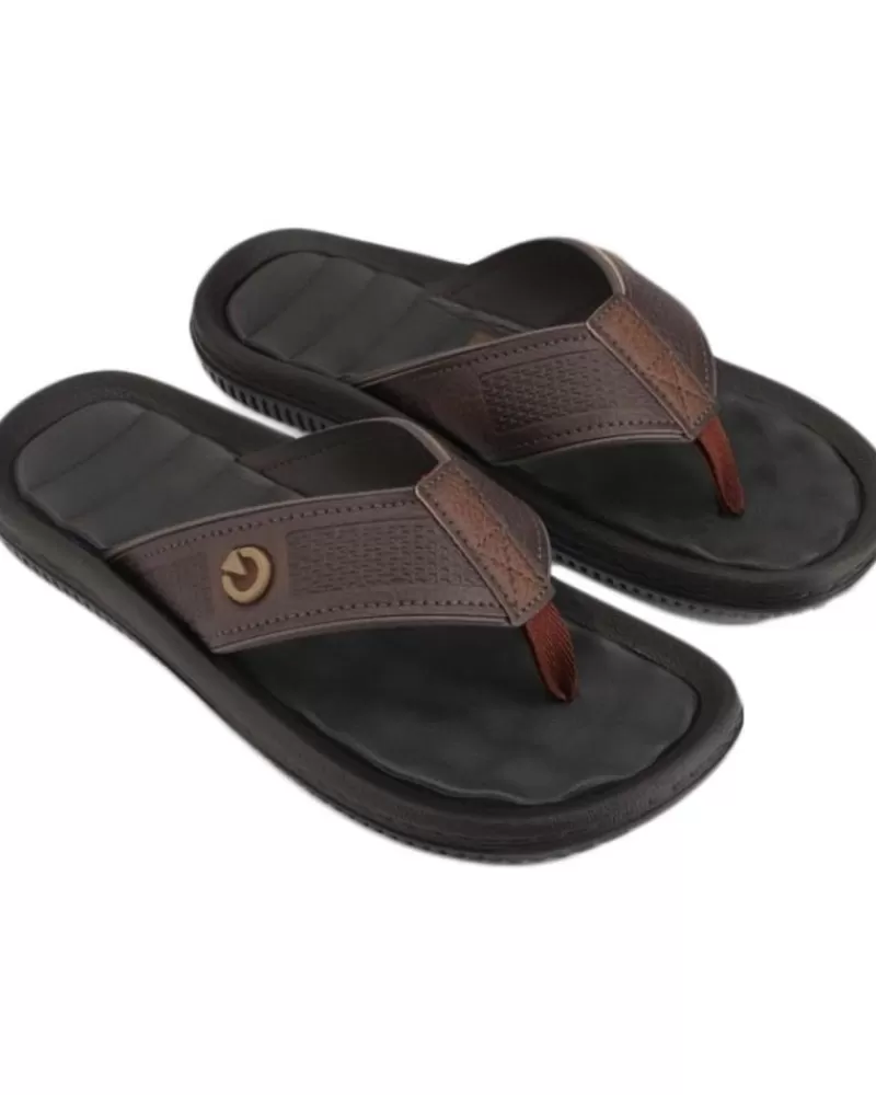 Man CARTAGO Man Flip Flops 11020-Af403 Fiji Iv Thong Ad Brown-Brown