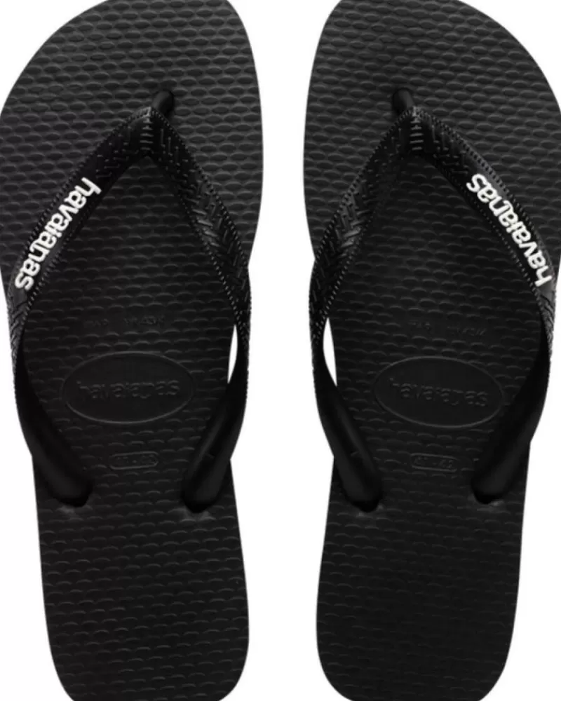 Man HAVAIANAS Man Flip Flops Chanclas Logo Filete 4108555-4058 Negro