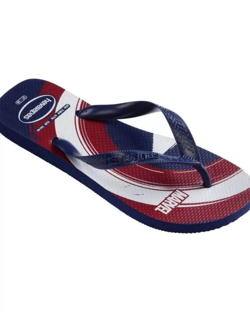 Man HAVAIANAS Man Flip Flops Top Marvel Logomania Azul