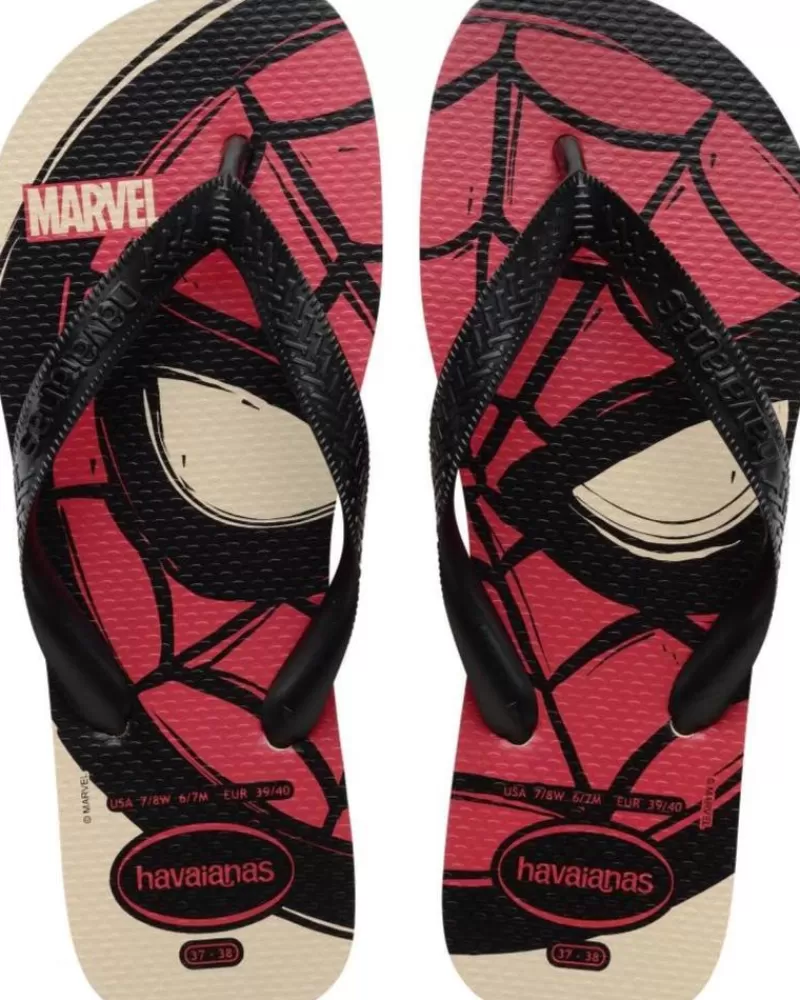 Man HAVAIANAS Man Flip Flops Top Marvel Logomania Beis