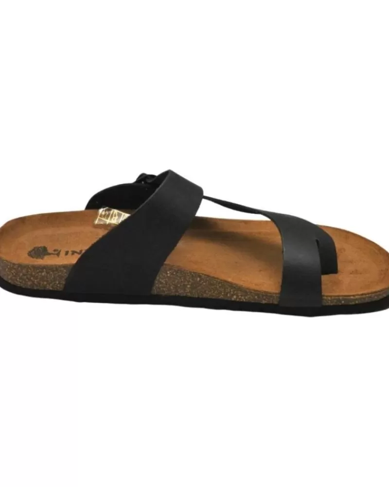 Man INTERBIOS Man Flip Flops Inter-Bios 9511 Sandalia Piel Bio Hombre Moka