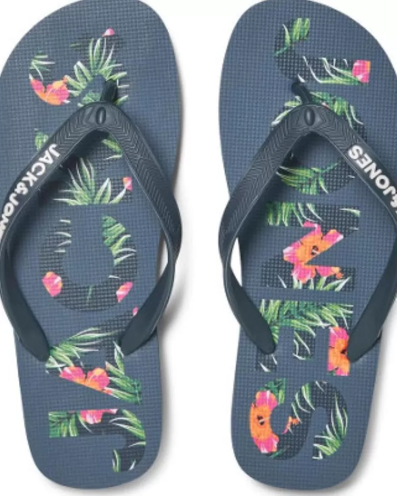 Man JACK AND JONES Man Flip Flops Chancla Logo Jackjones Azul