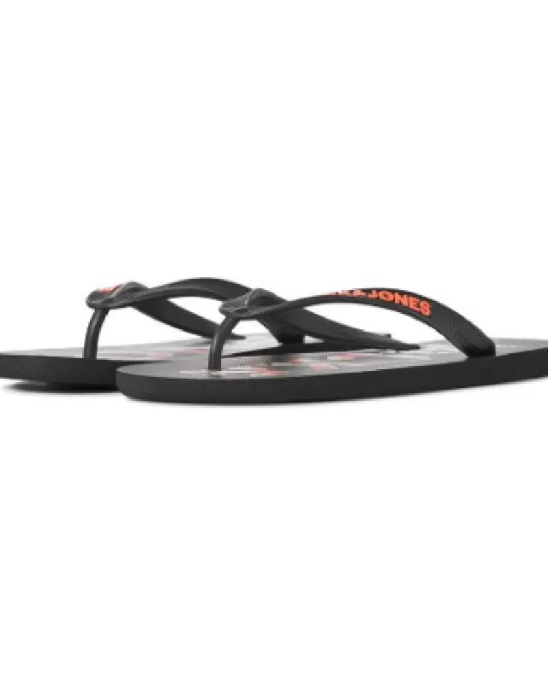 Man JACK AND JONES Man Flip Flops Chancla Logo Negra Jackjones Negro
