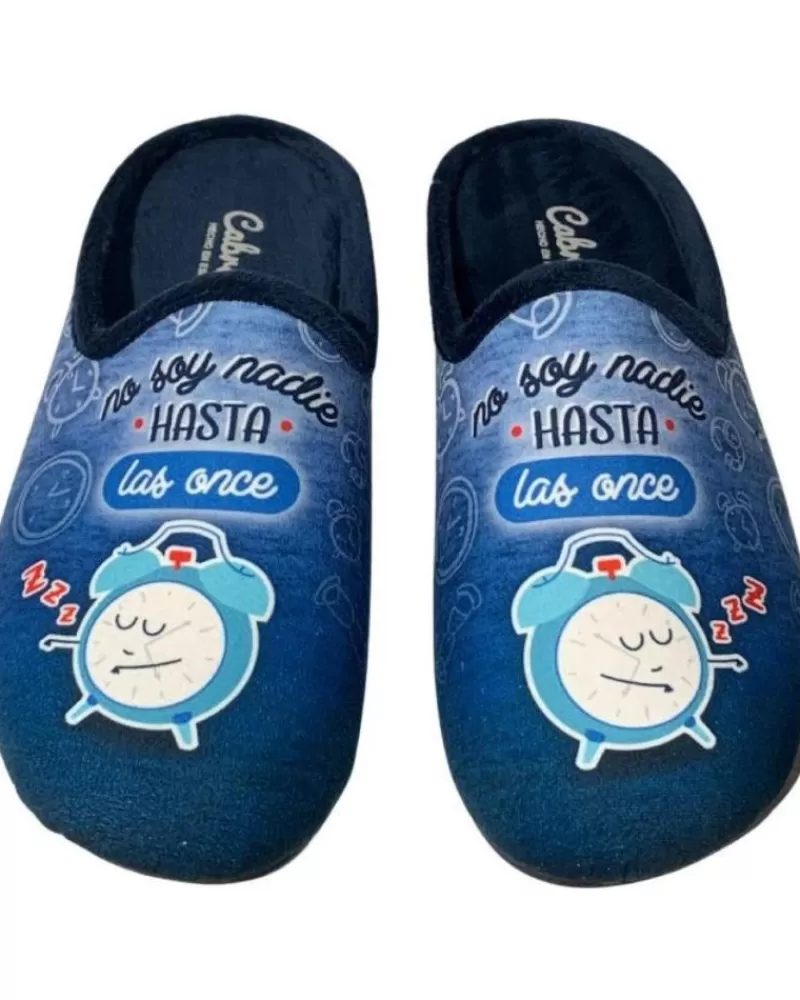 Man CABRERA Man House Slipers Pantufla No Soy Nadie Azul