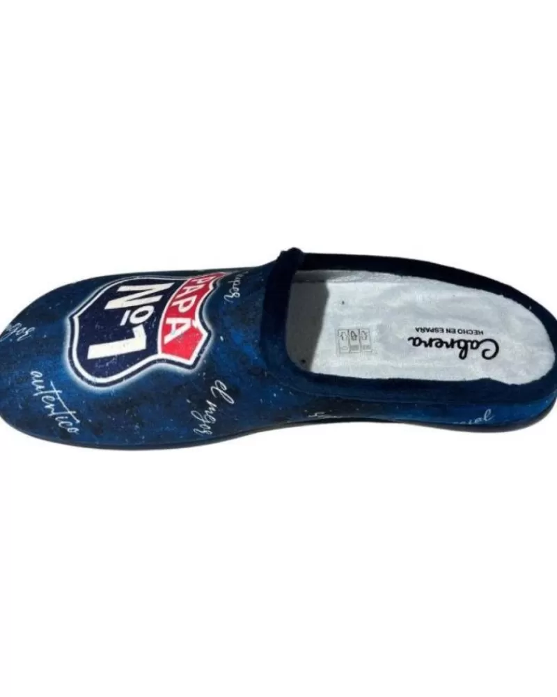 Man CABRERA Man House Slipers Pantufla Papa N1 Azul
