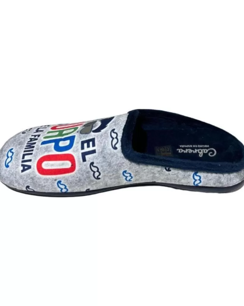 Man CABRERA Man House Slipers Pantufla Soy El Guapo De La Familia Gris