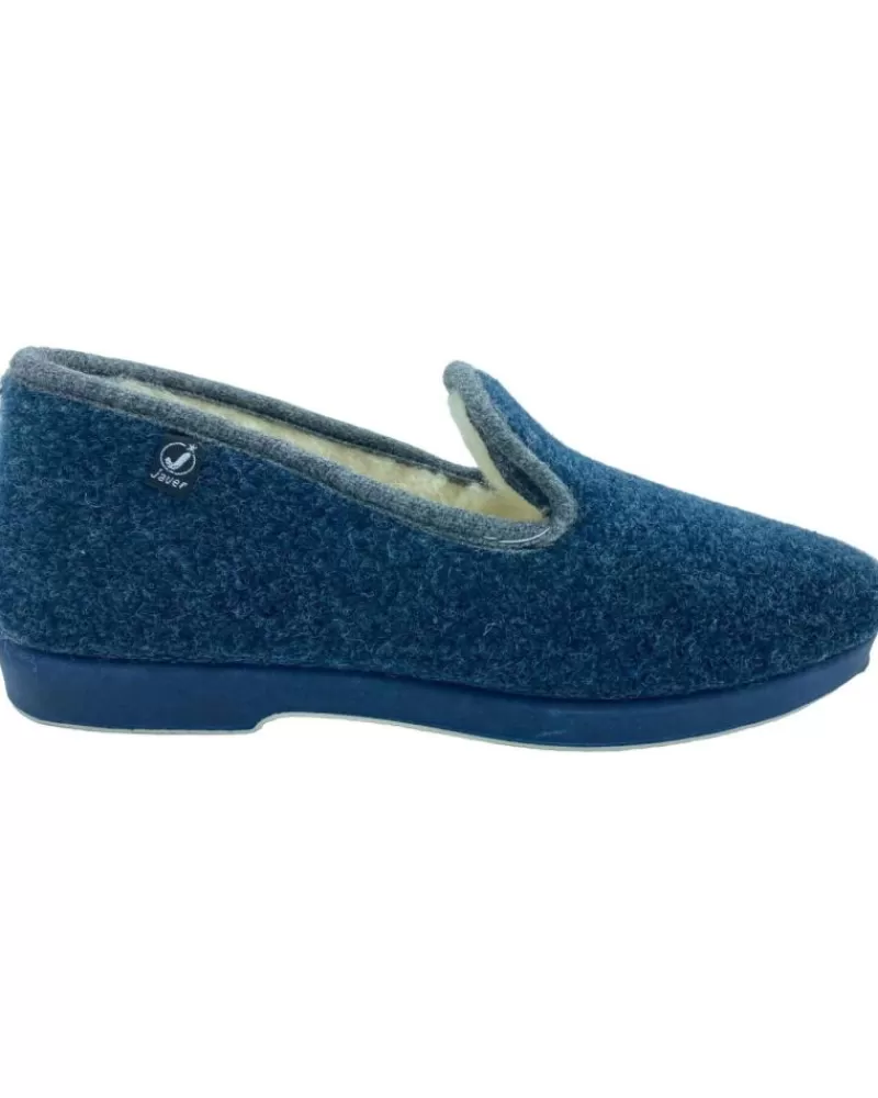 Man JAVER Man House Slipers Zapatilla Casa Cerrada Lana Azul