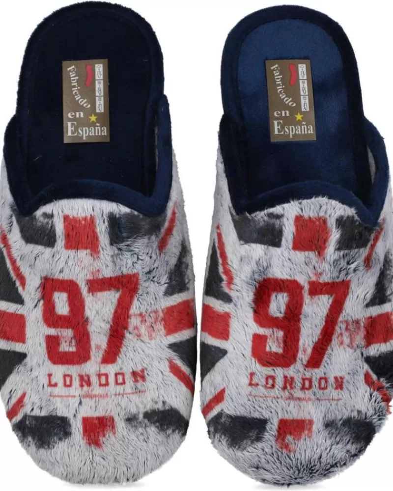 Man L&R SHOES Man House Slipers L&R Shoes Lr Shoes 60-B-Iceber Zapatillas De Cas Azul