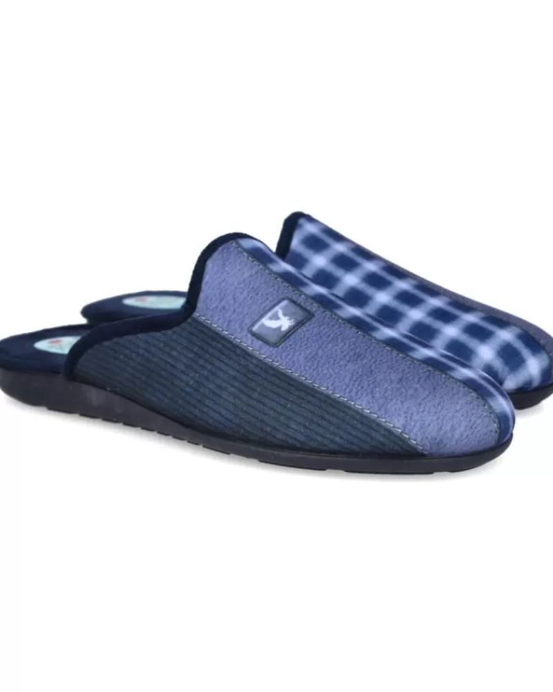Man L&R SHOES Man House Slipers L&R Shoes Lr Shoes 8303 Zapatillas De Casa Hombr Azul