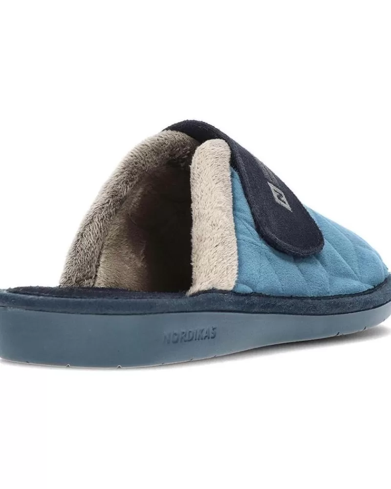 Man NORDIKAS Man House Slipers Pantuflas 7518 Top Line Cab Azul
