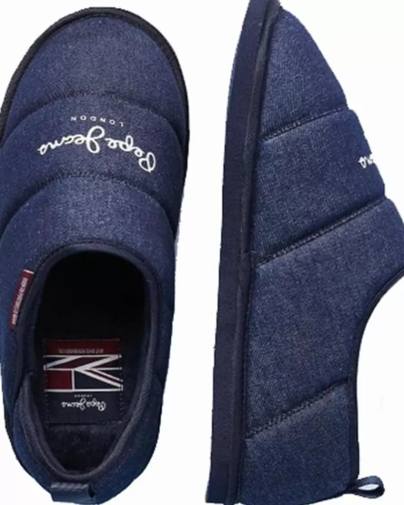 Man PEPE JEANS Man House Slipers Zapatillas De Casa Pms 20009 Azul