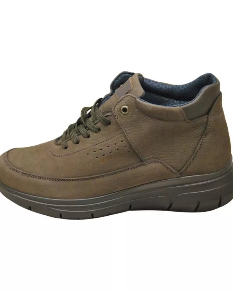 Man LUISETTI Man Mid Boots - 36105No Bota Con Cordones Para Hombres Plantil Cafe