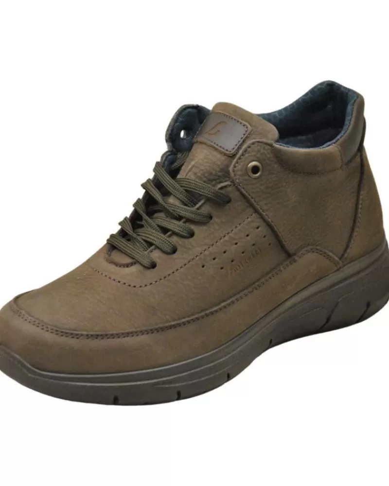Man LUISETTI Man Mid Boots - 36105No Bota Con Cordones Para Hombres Plantil Cafe