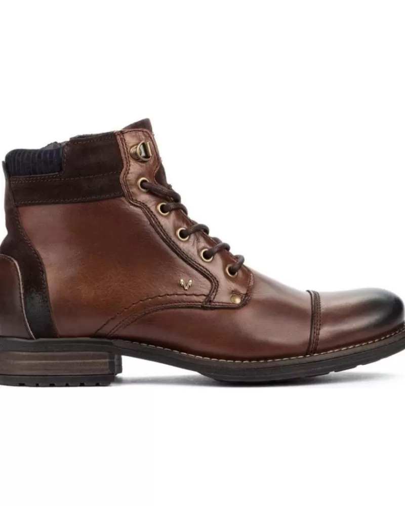Man MARTINELLI Man Mid Boots Botas Casual Marron Piel Marron-Cacao-Marino