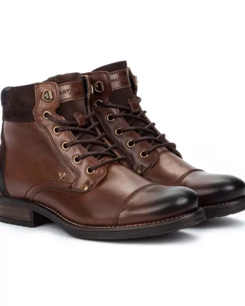Man MARTINELLI Man Mid Boots Botas Casual Marron Piel Marron-Cacao-Marino