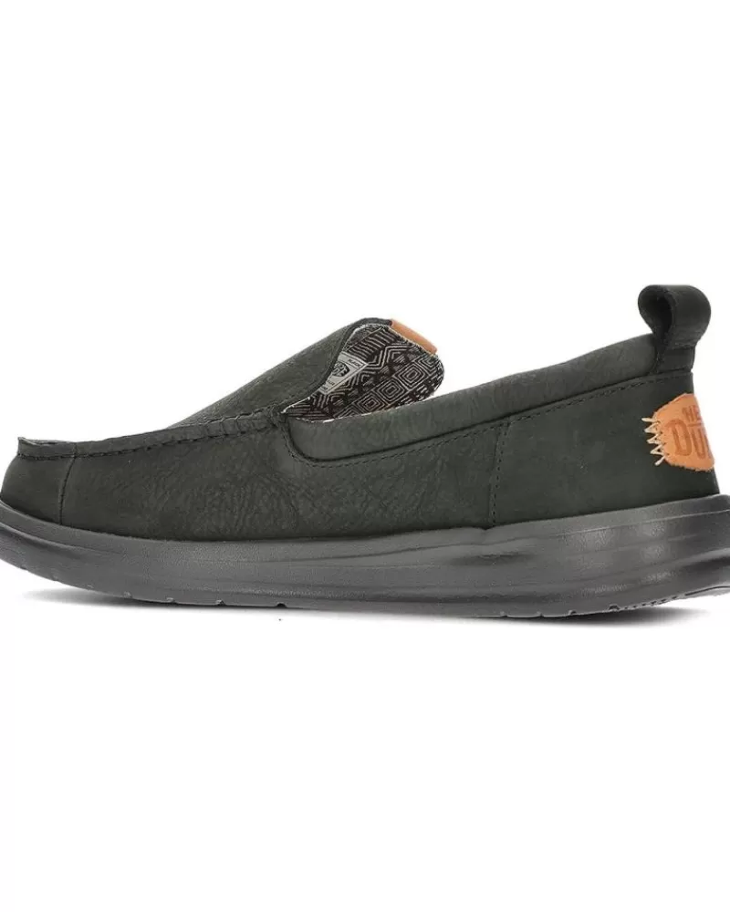 Man HEY DUDE Man Mocasines Mocasin Dude Wally Grip Moc Craft Leather Black