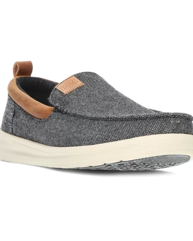 Man HEY DUDE Man Mocasines Mocasines Dude Wally Grip Moc Wool Charcoal
