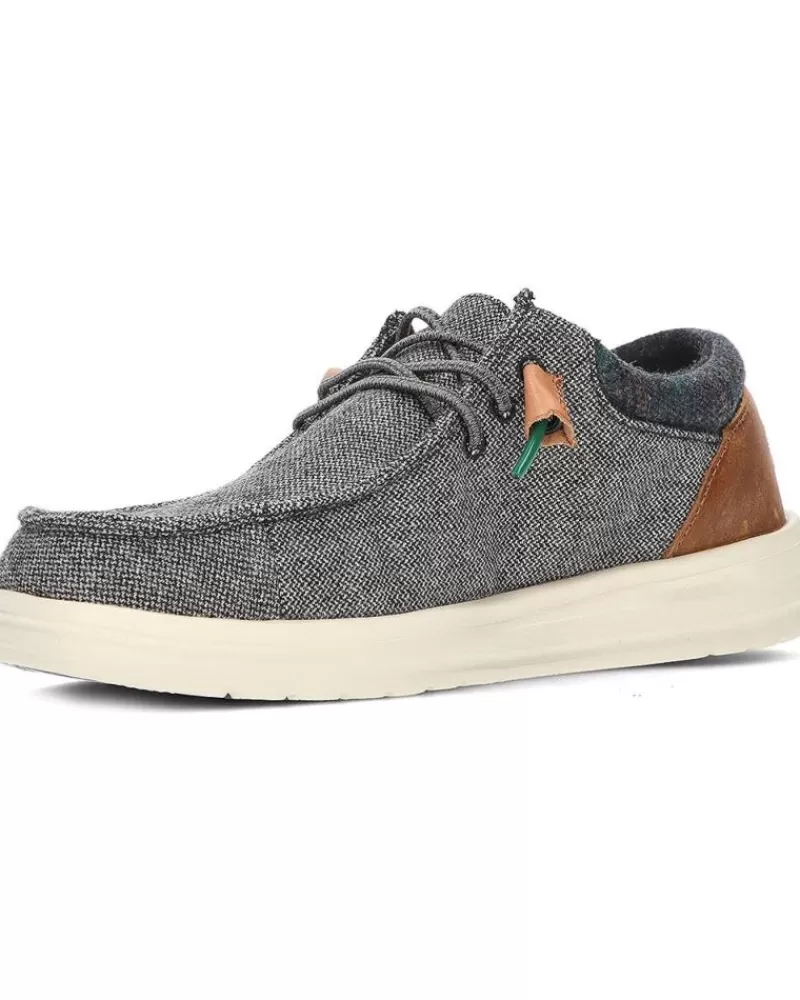 Man HEY DUDE Man Mocasines Mocasines Dude Wally Grip Wool Charcoal