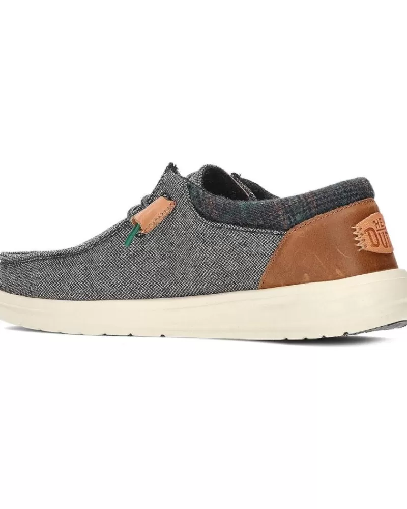 Man HEY DUDE Man Mocasines Mocasines Dude Wally Grip Wool Charcoal